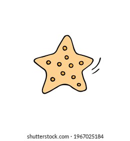 Starfish. Doodle. Vector. Hand-drawn illustration.