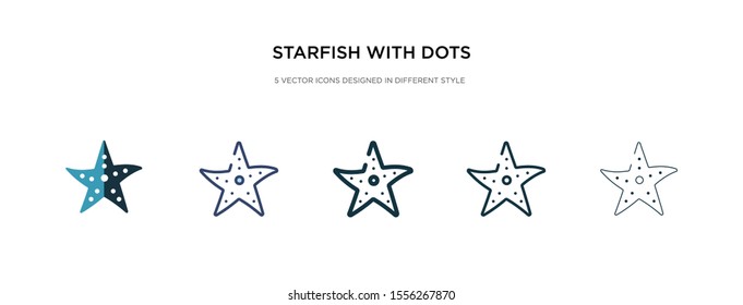 starfish with dots icon in different style vector illustration. two colored and black starfish with dots vector icons designed in filled, outline, line and stroke style can be used for web, mobile,