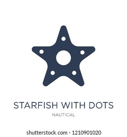Starfish with dots icon. Trendy flat vector Starfish with dots icon on white background from Nautical collection, vector illustration can be use for web and mobile, eps10