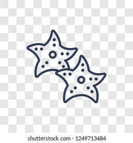 Starfish with dots icon. Trendy linear Starfish with dots logo concept on transparent background from Nautical collection