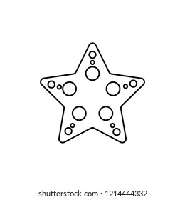 Starfish with dots icon. Trendy modern flat linear vector Starfish with dots icon on white background from thin line Nautical collection, editable outline stroke vector illustration