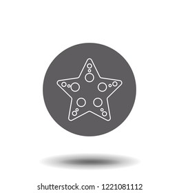 Starfish with dots icon. Trendy modern flat linear vector Starfish with dots icon on white background from thin line Nautical collection, editable outline stroke vector illustration