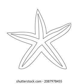 Starfish Drachenkontur, Vektorgrafik