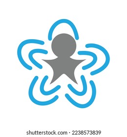 starfish echo people logo template
