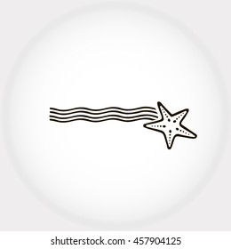 starfish at the edge of the waves