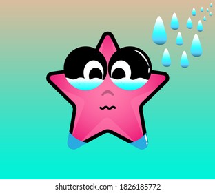 Diseño vectorial de ilustración de Starfish Emotion