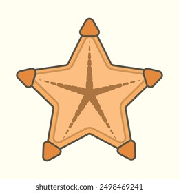 starfish flat design vector for summer season 
suitable for your design needs