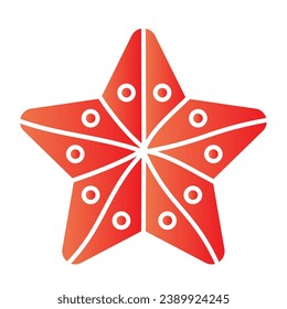 Starfish flat icon. Aquatic color icons in trendy flat style. Beach gradient style design, designed for web and app. Eps 10