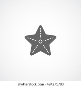Starfish Flat Icon On White Background