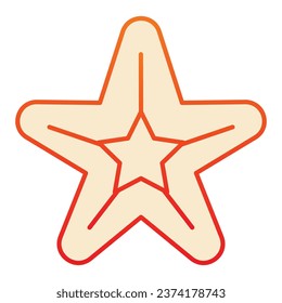 Starfish flat icon. Sea star orange icons in trendy flat style. Aquatic gradient style design, designed for web and app. Eps 10