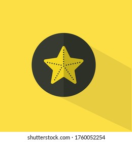 Starfish flat icon. Summer icon vector illustration.