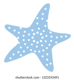 starfish flat illustration. Underwater world creatures series