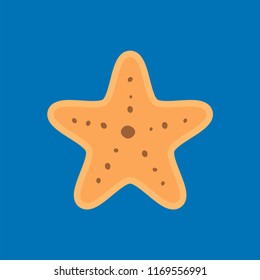 Starfish in flat style