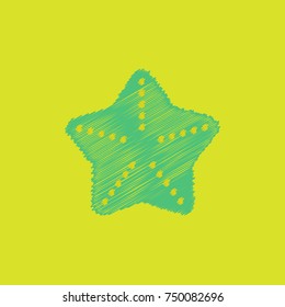 starfish flet in Hatching style