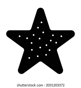 Starfish Glyph Style vector icon which can easily modify or edit 