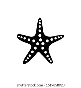 starfish icon black vector sign