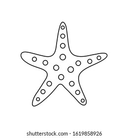 starfish icon black vector sign