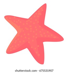 Starfish icon. Cartoon illustration of starfish vector icon for web isolated on white background