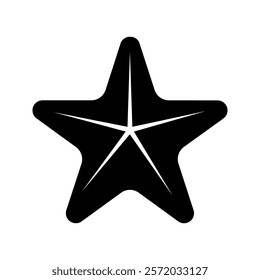 Starfish icon color editable on white background