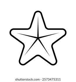 Starfish icon color editable on white background