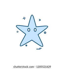 Starfish icon design vector 