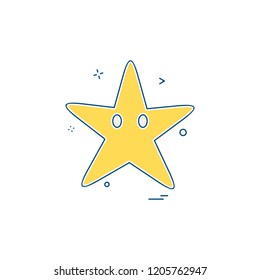 Starfish icon design vector 