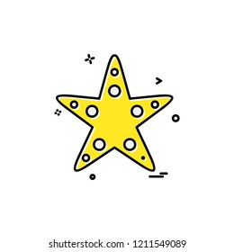 Starfish icon design vector 