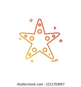 Starfish icon design vector 