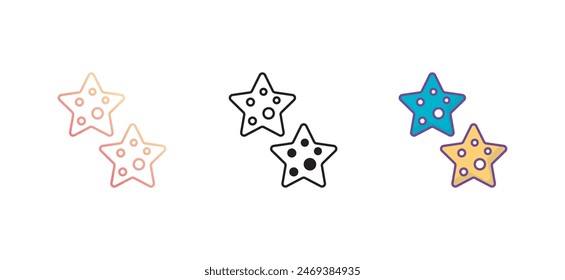 Starfish icon design with white background stock illustration