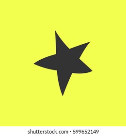 Starfish icon flat. Black pictogram on white background. Vector illustration symbol and bonus button
