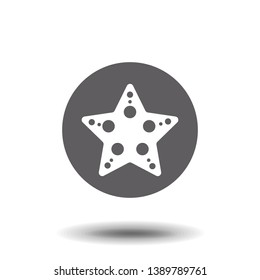 starfish icon. Flat design style. Modern vector pictogram for web graphics - stock vector