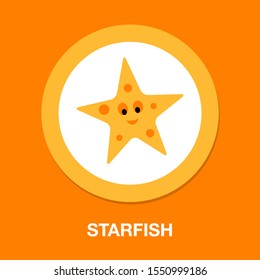 starfish icon. flat illustration of starfish vector icon for web