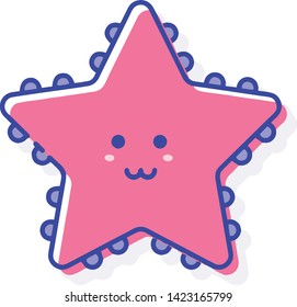 Starfish icon flat style isolated on white background