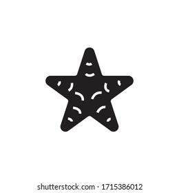 starfish icon glyph vector illustration. isolated on white background