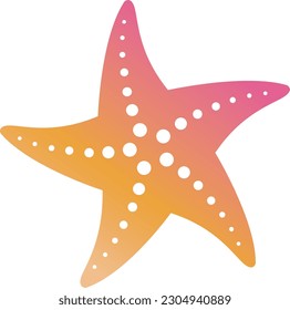 Starfish icon graphic Cartoon style vector illustration. 