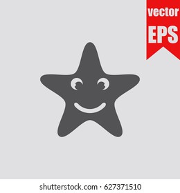 Starfish icon infographic isolated in flat style.Vector illustration.