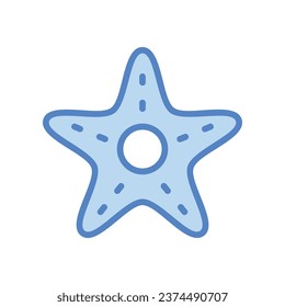 Starfish icon isolate white background vector stock illustration