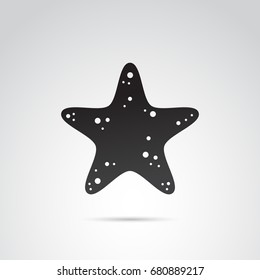 Starfish icon isolated on white background. Vector art.