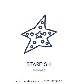 Starfish icon. Starfish linear symbol design from Animals collection. Simple outline element vector illustration on white background.