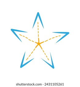 Plantilla de diseño de logotipo de icono Starfish