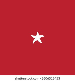 Starfish icon logo flat vector design