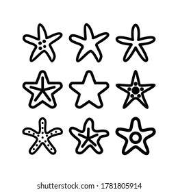 starfish icon or logo isolated sign symbol vector illustration - Collection of high quality black style vector icons
