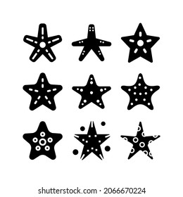 starfish icon or logo isolated sign symbol vector illustration - Collection of high quality black style vector icons