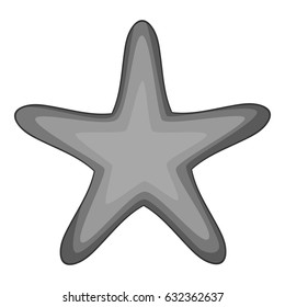 Starfish icon in monochrome style isolated on white background vector illustration