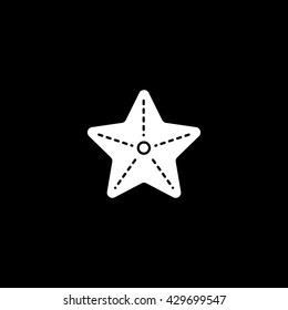 Starfish Icon On Black Background