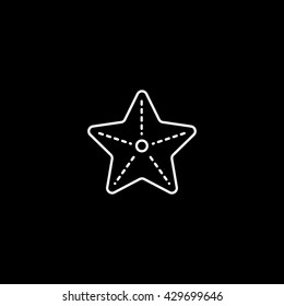Starfish Icon On Black Background