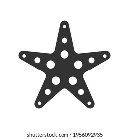 starfish icon on white background. vector illustration. eps10