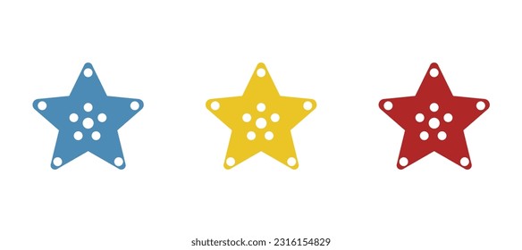 starfish icon on a white background, vector illustration