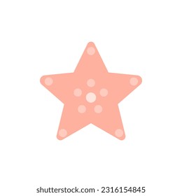 starfish icon on a white background, vector illustration