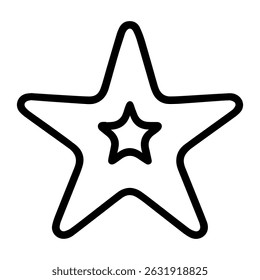 starfish icon on white background vector
Vector line icon animals